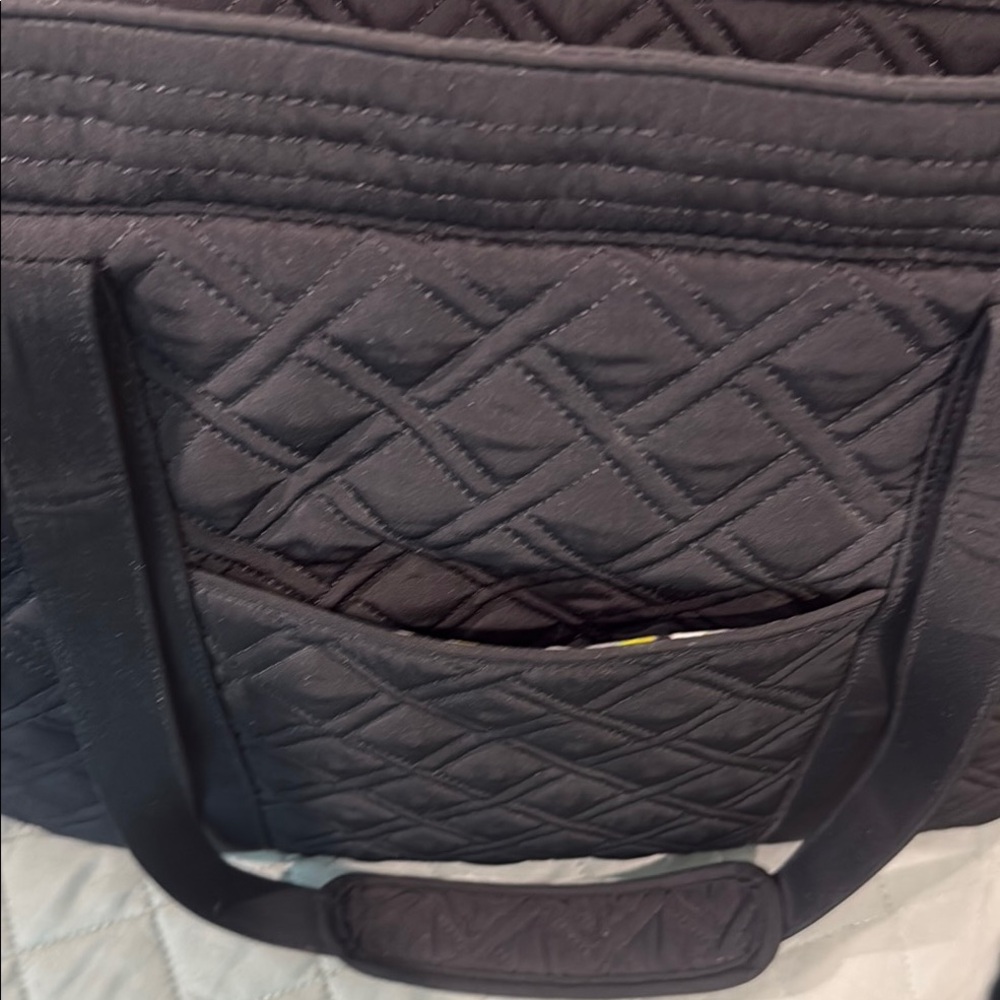 Vera Bradley Black Quilted Tote Bag - Picture 6 of 6